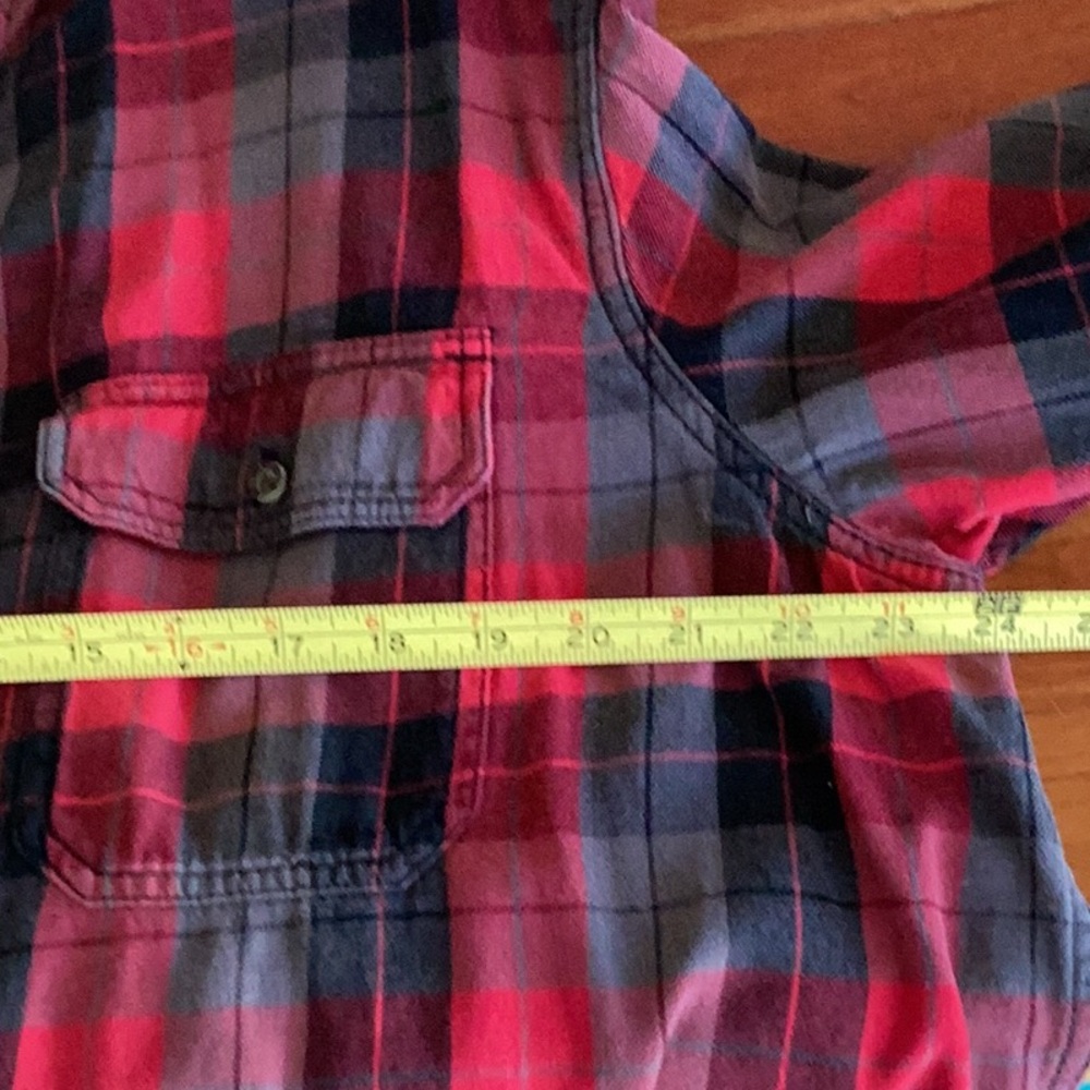 🫎 RED GRAY & BLACK Mens Shirt Button Down EPLVC Plaid Size XL UniSex ⚠️ - Picture 4 of 16